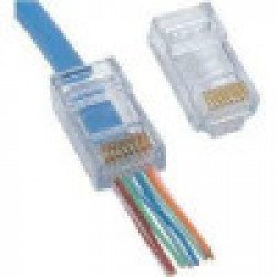 HIFOCUS HF-J06 CAT 6 RJ-45 Jack: Transparent Cat6 UTP Modular Plugs (Pack of 100)